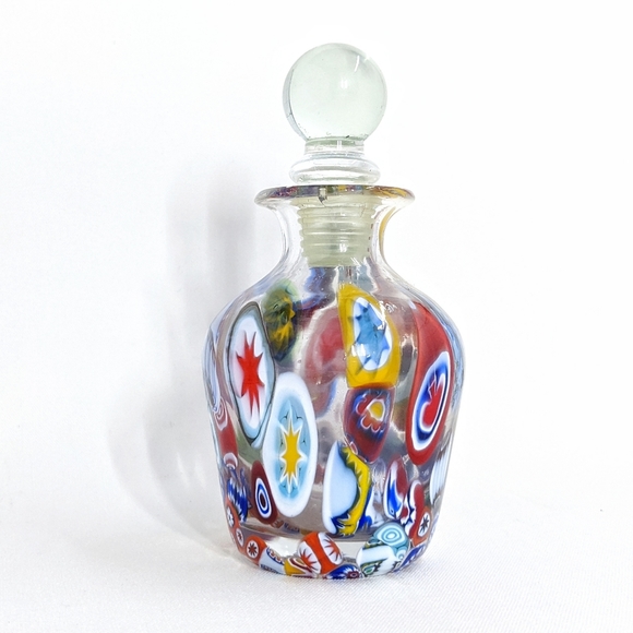 *SOLD* Murano Italy Millefiori Murinne glass decanter scent bottle - Picture 2 of 11